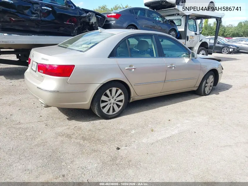 HYUNDAI SONATA 2010, VIN 5NPEU4AF9AH586741