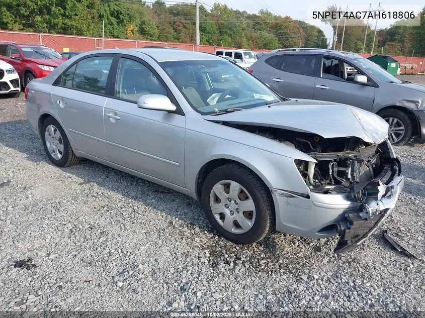 HYUNDAI SONATA 2010, VIN 5NPET4AC7AH618806