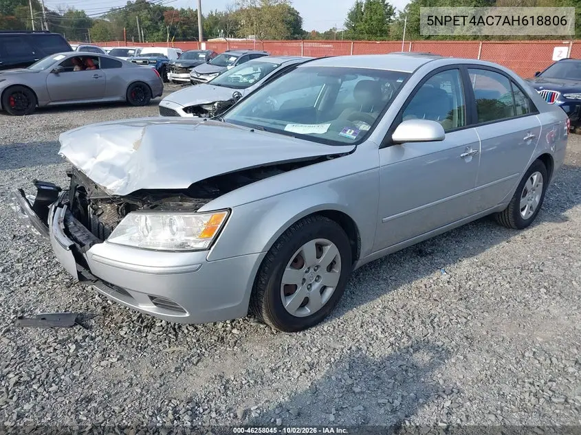 2010 HYUNDAI SONATA VIN 5NPET4AC7AH618806 — фото 2