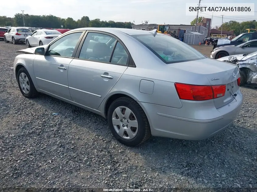 2010 HYUNDAI SONATA VIN 5NPET4AC7AH618806 — фото 3