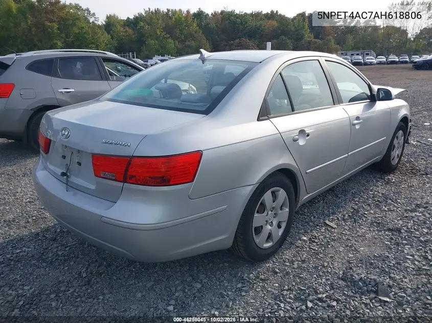 2010 HYUNDAI SONATA VIN 5NPET4AC7AH618806 — фото 4