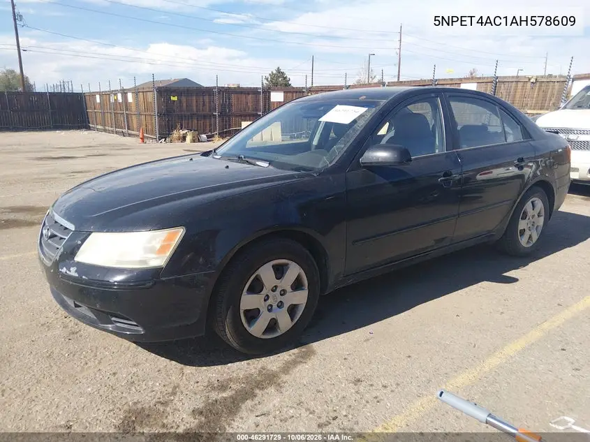 2010 HYUNDAI SONATA VIN 5NPET4AC1AH578609 — фото 2