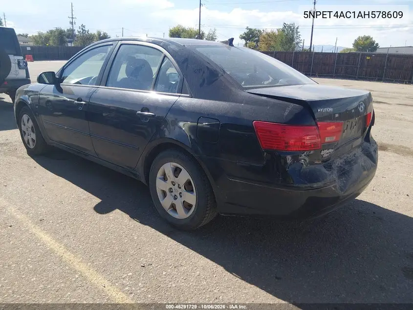 2010 HYUNDAI SONATA VIN 5NPET4AC1AH578609 — фото 3