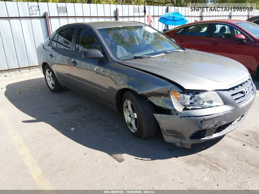 HYUNDAI SONATA 2010, VIN 5NPET4AC1AH598598