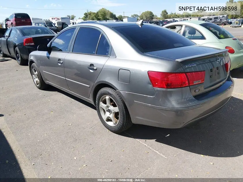 2010 HYUNDAI SONATA VIN 5NPET4AC1AH598598 — фото 3