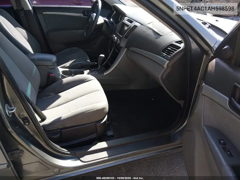 2010 HYUNDAI SONATA VIN 5NPET4AC1AH598598 — фото 5