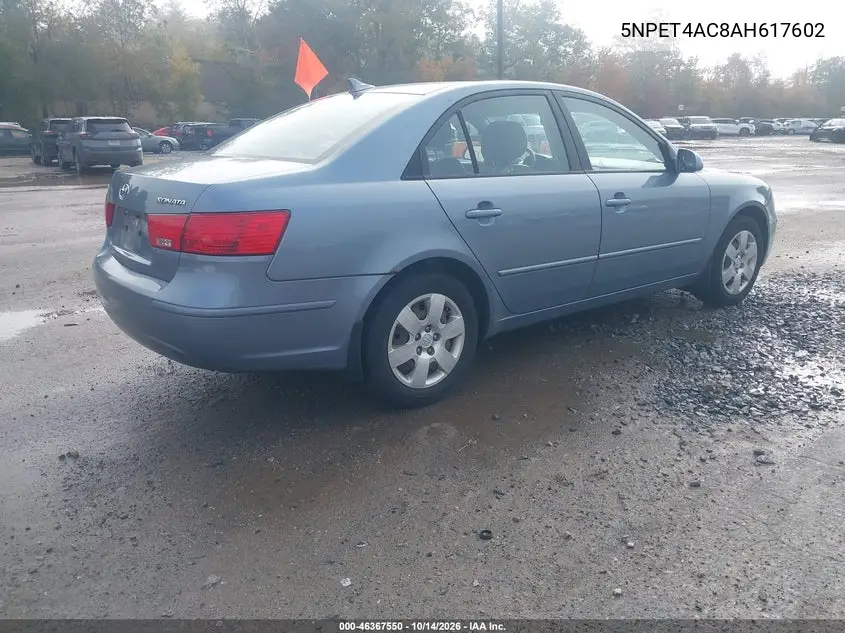 2010 HYUNDAI SONATA VIN 5NPET4AC8AH617602 — фото 4