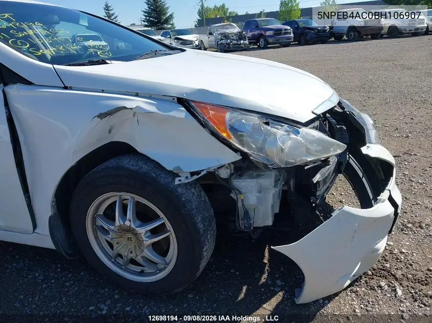 2011 HYUNDAI SONATA VIN 5NPEB4AC0BH106907 — фото 11