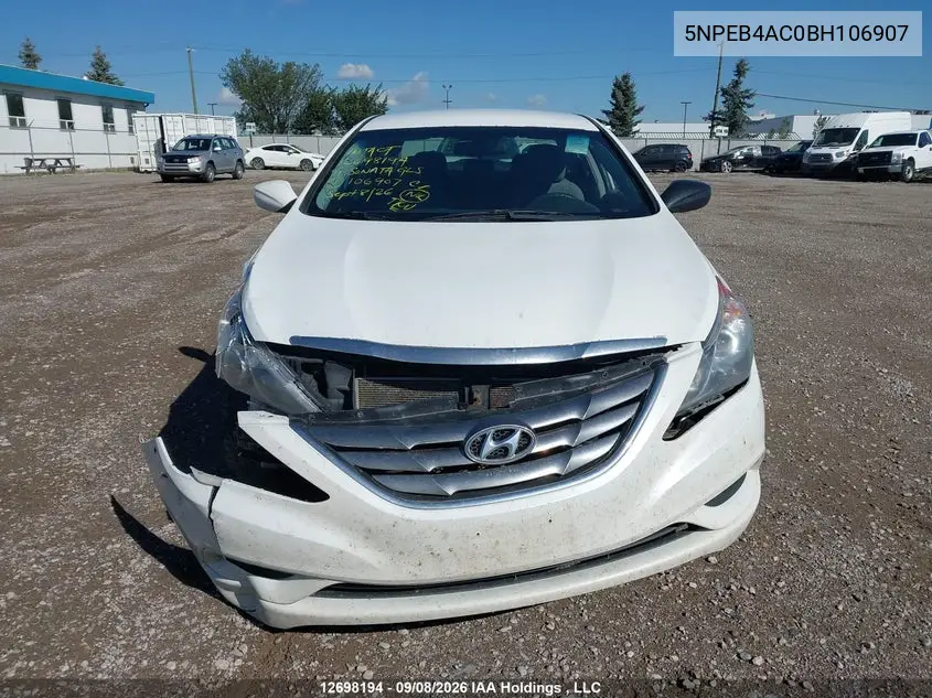 2011 HYUNDAI SONATA VIN 5NPEB4AC0BH106907 — фото 12