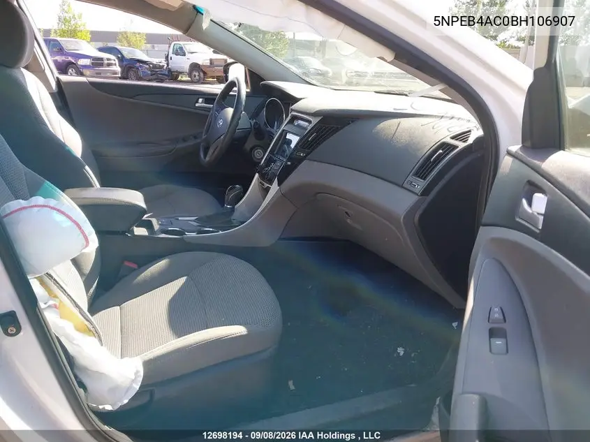 2011 HYUNDAI SONATA VIN 5NPEB4AC0BH106907 — фото 5