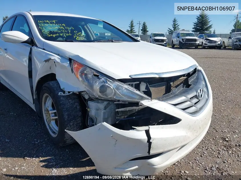 2011 HYUNDAI SONATA VIN 5NPEB4AC0BH106907 — фото 6