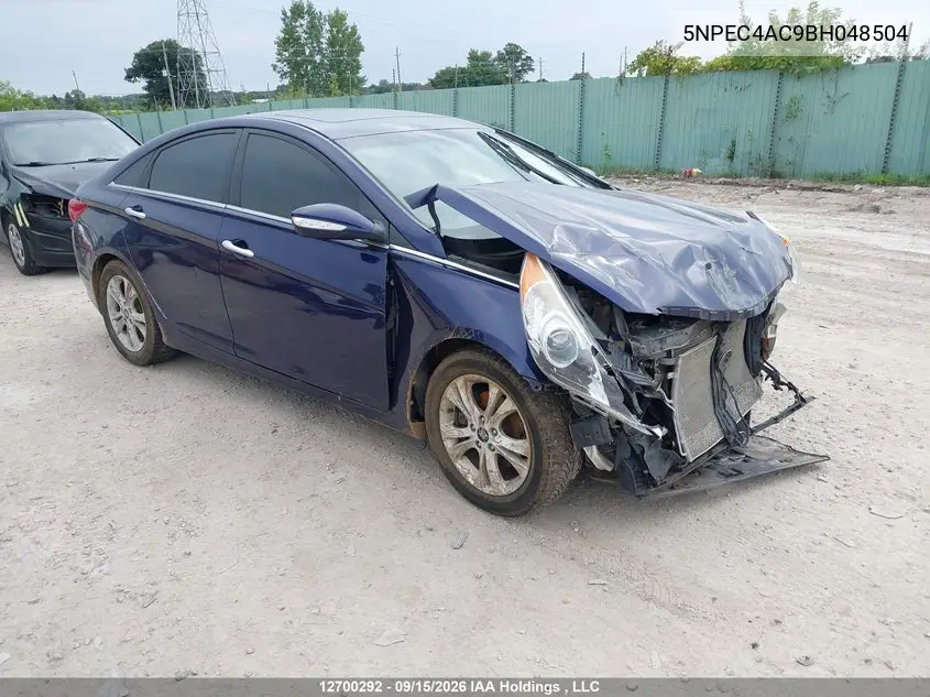 HYUNDAI SONATA 2011, VIN 5NPEC4AC9BH048504