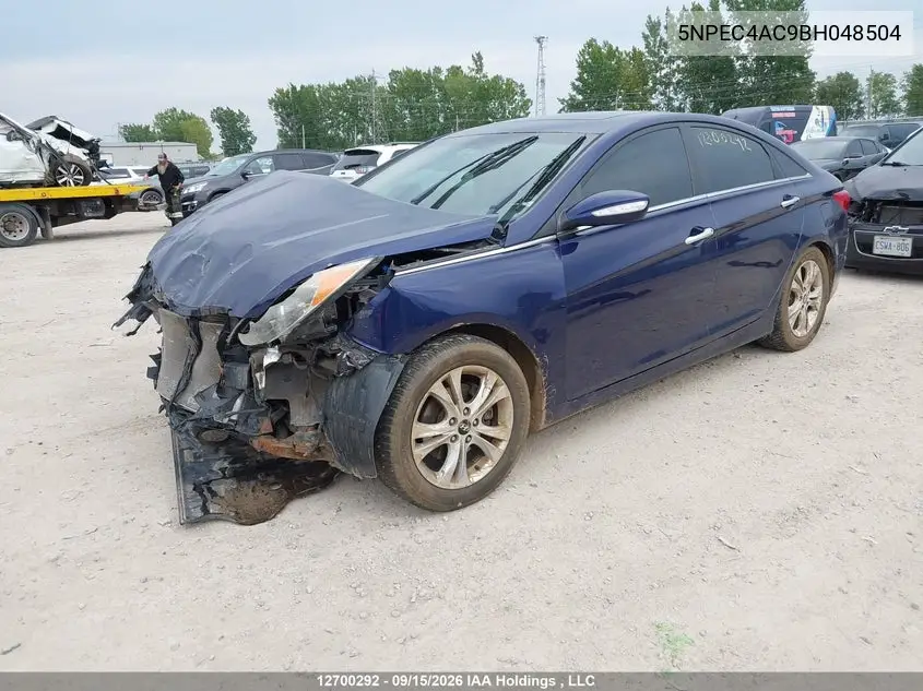 2011 HYUNDAI SONATA VIN 5NPEC4AC9BH048504 — фото 2