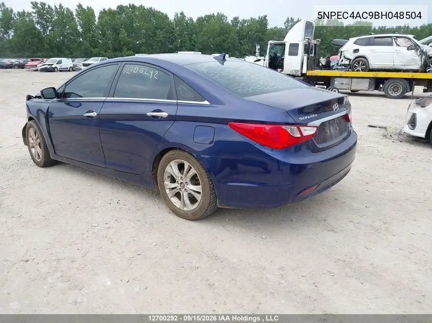 2011 HYUNDAI SONATA VIN 5NPEC4AC9BH048504 — фото 3