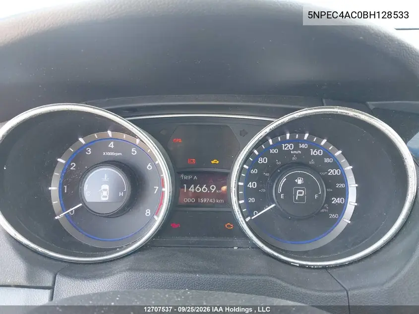 2011 HYUNDAI SONATA VIN 5NPEC4AC0BH128533 — фото 7