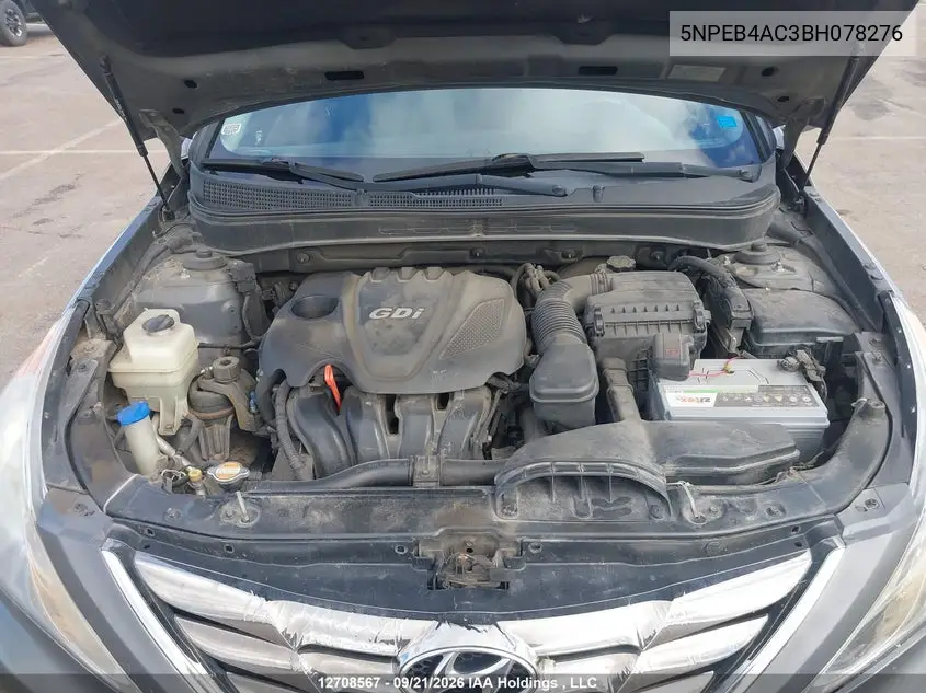 2011 HYUNDAI SONATA VIN 5NPEB4AC3BH078276 — фото 10