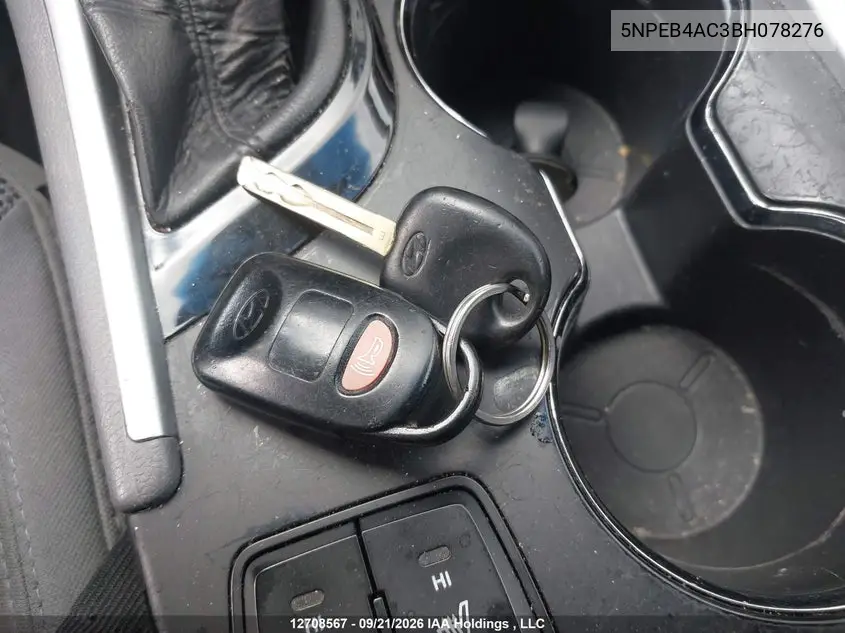 2011 HYUNDAI SONATA VIN 5NPEB4AC3BH078276 — фото 11