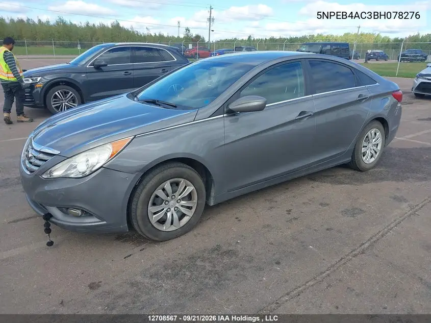 2011 HYUNDAI SONATA VIN 5NPEB4AC3BH078276 — фото 2