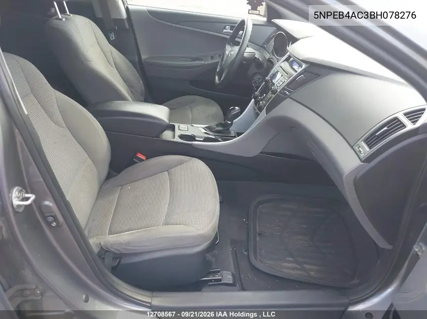 2011 HYUNDAI SONATA VIN 5NPEB4AC3BH078276 — фото 5