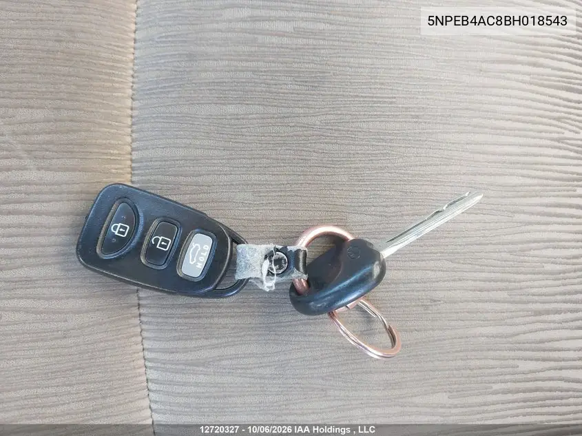 2011 HYUNDAI SONATA VIN 5NPEB4AC8BH018543 — фото 11