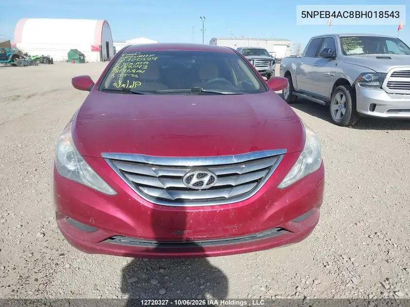 2011 HYUNDAI SONATA VIN 5NPEB4AC8BH018543 — фото 13