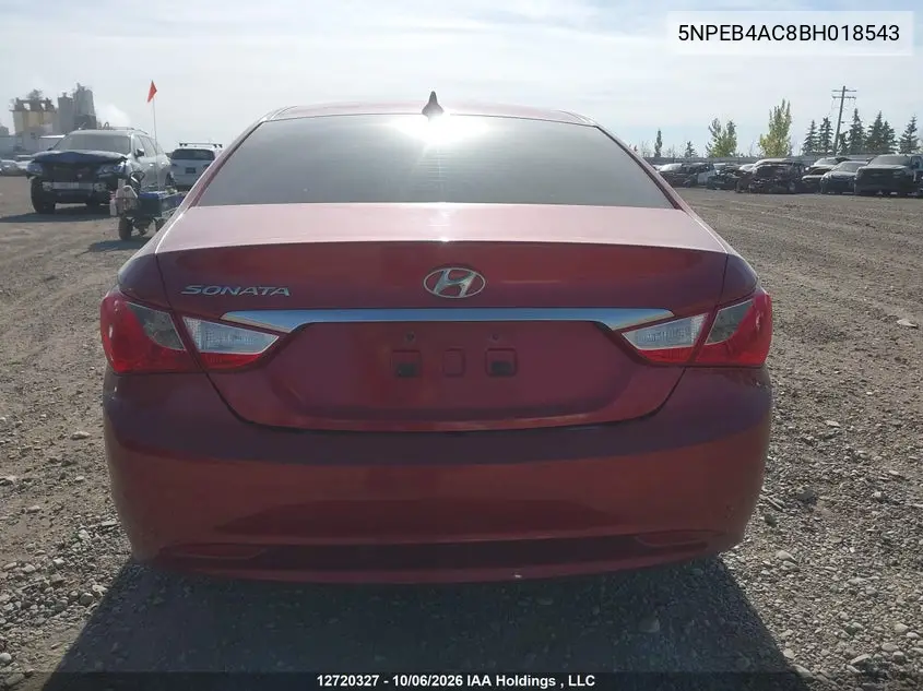 2011 HYUNDAI SONATA VIN 5NPEB4AC8BH018543 — фото 17