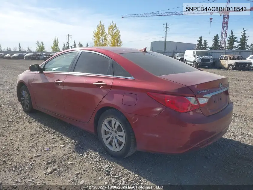 2011 HYUNDAI SONATA VIN 5NPEB4AC8BH018543 — фото 3