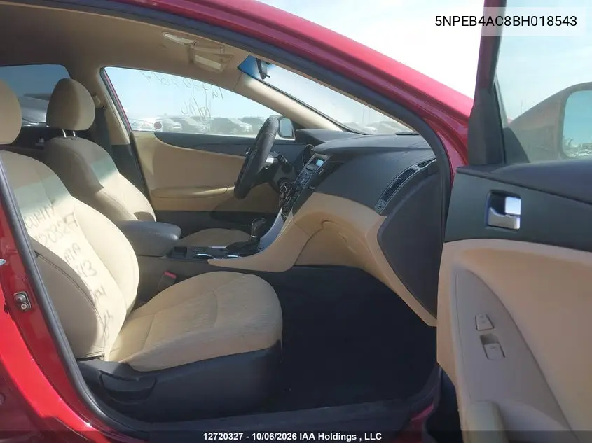 2011 HYUNDAI SONATA VIN 5NPEB4AC8BH018543 — фото 5