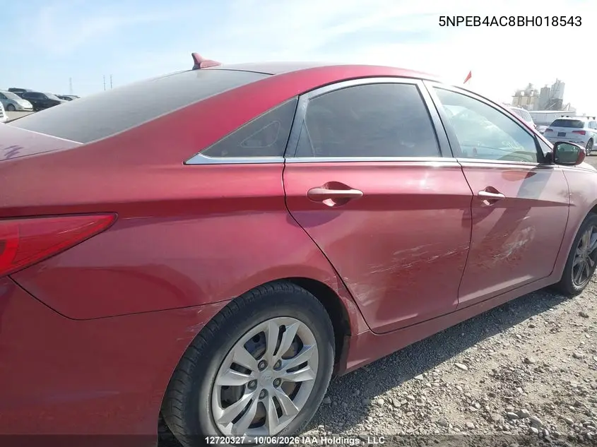 2011 HYUNDAI SONATA VIN 5NPEB4AC8BH018543 — фото 6
