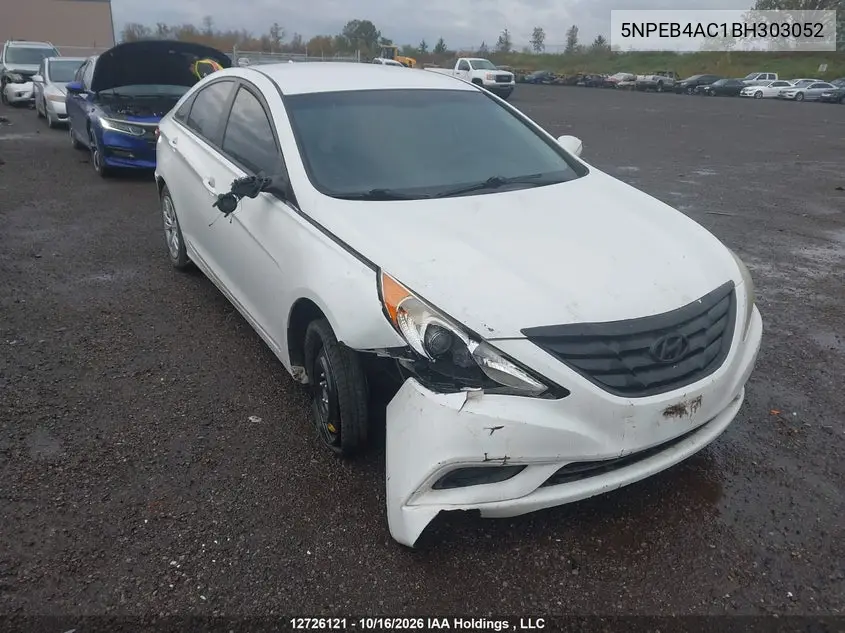 HYUNDAI SONATA 2011, VIN 5NPEB4AC1BH303052