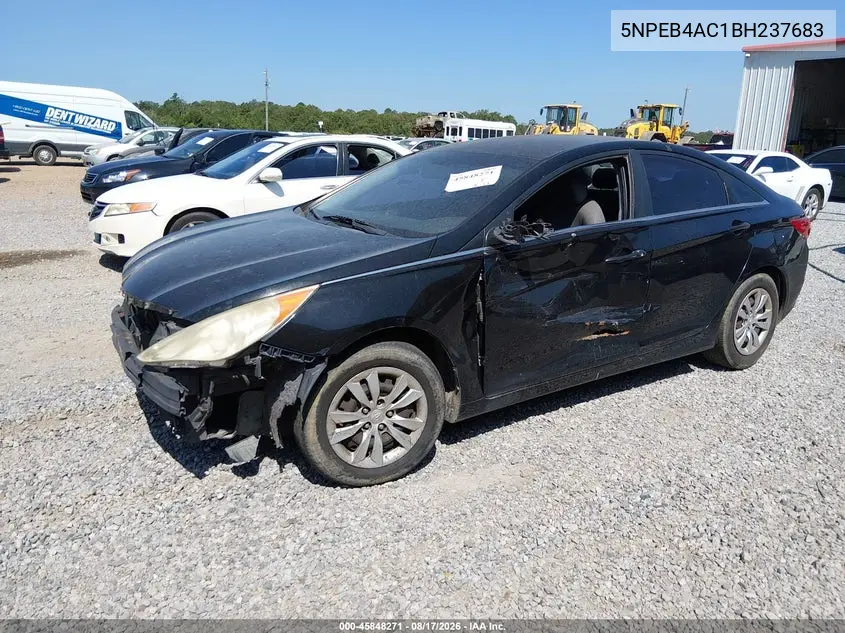 2011 HYUNDAI SONATA VIN 5NPEB4AC1BH237683 — фото 2