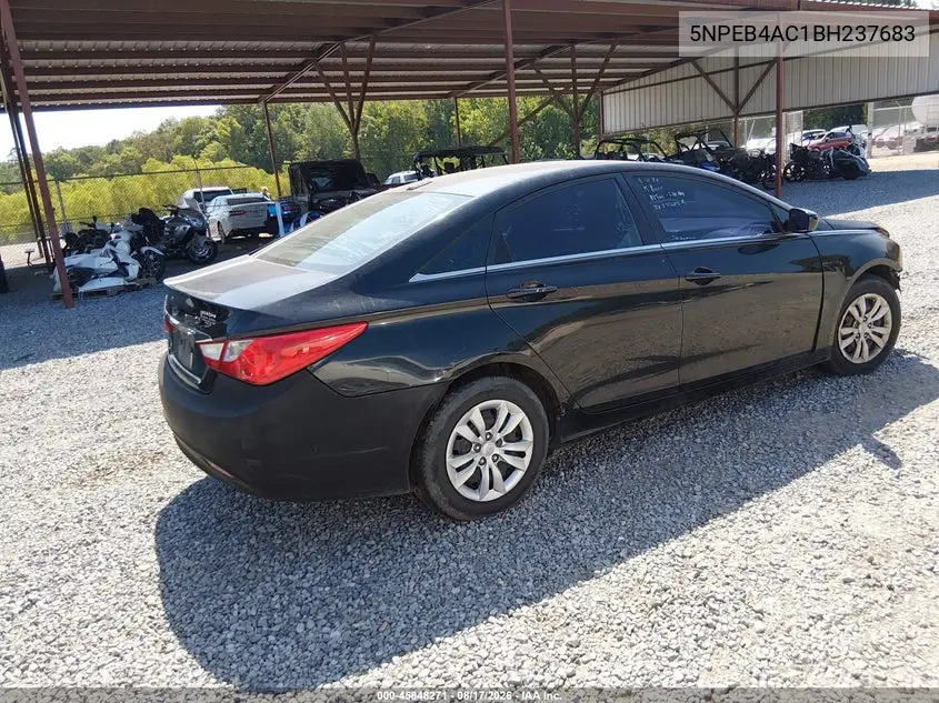 2011 HYUNDAI SONATA VIN 5NPEB4AC1BH237683 — фото 4