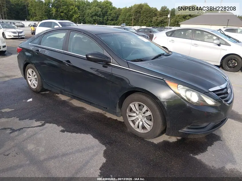 HYUNDAI SONATA 2011, VIN 5NPEB4AC3BH228208