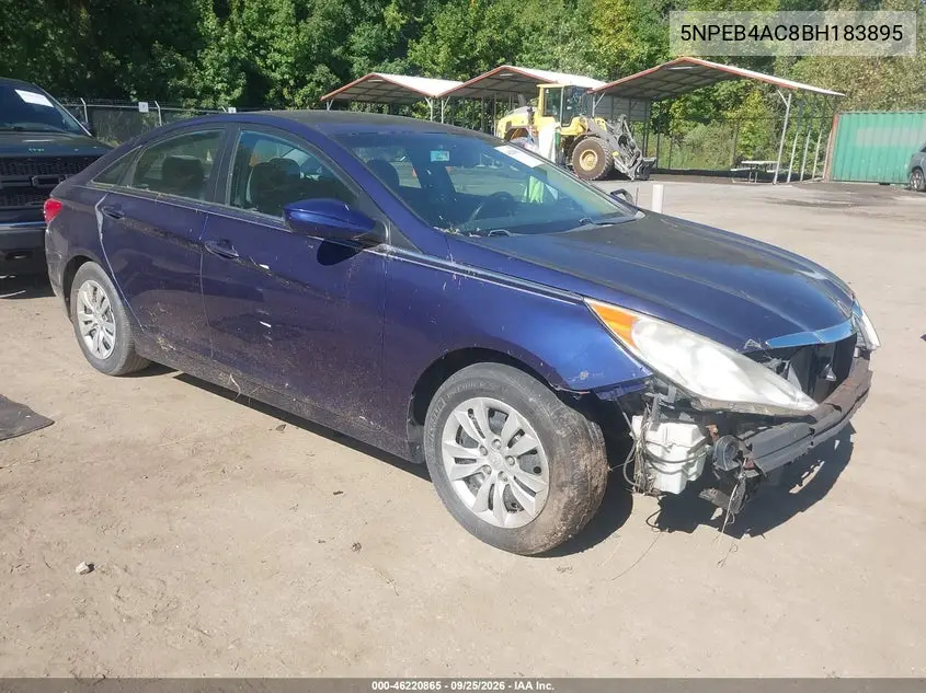 HYUNDAI SONATA 2011, VIN 5NPEB4AC8BH183895