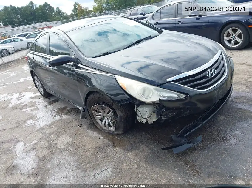 HYUNDAI SONATA 2011, VIN 5NPEB4AC2BH300371