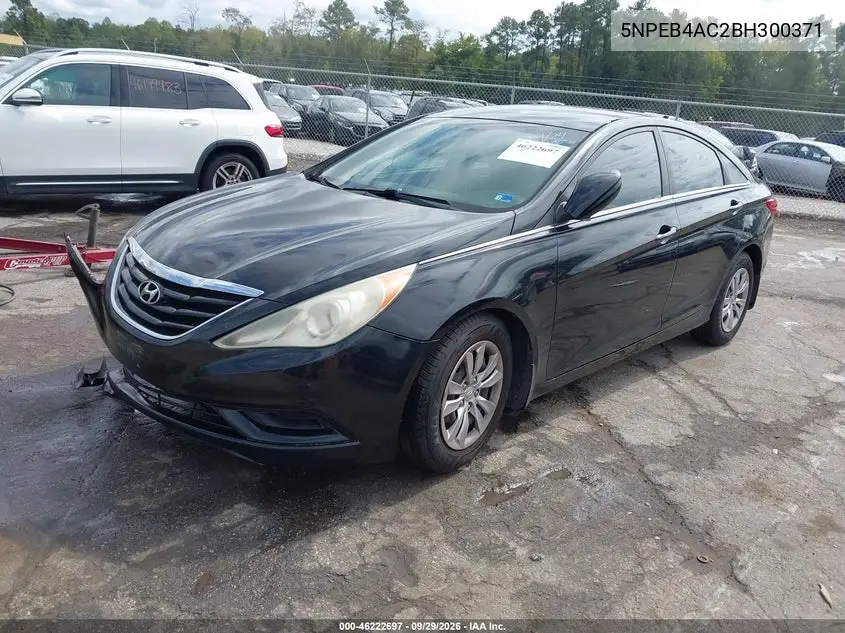 2011 HYUNDAI SONATA VIN 5NPEB4AC2BH300371 — фото 2