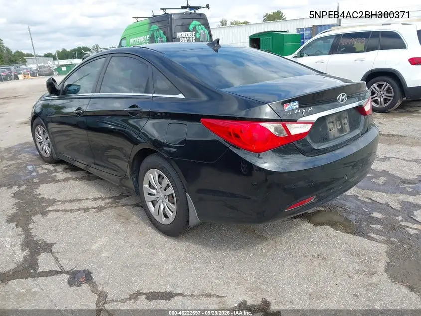 2011 HYUNDAI SONATA VIN 5NPEB4AC2BH300371 — фото 3
