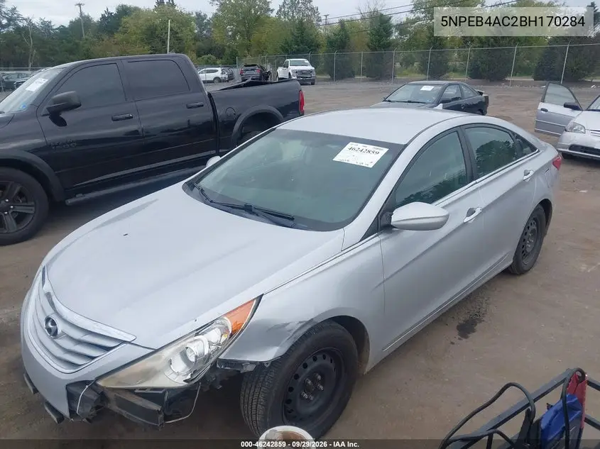 2011 HYUNDAI SONATA VIN 5NPEB4AC2BH170284 — фото 2