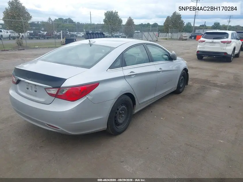 2011 HYUNDAI SONATA VIN 5NPEB4AC2BH170284 — фото 4