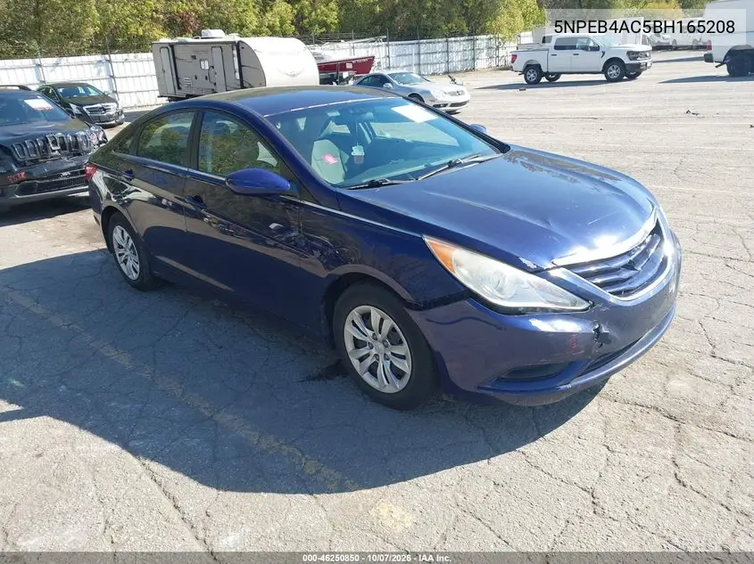 HYUNDAI SONATA 2011, VIN 5NPEB4AC5BH165208