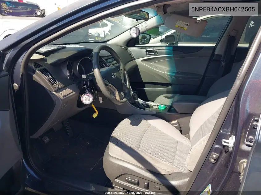 2011 HYUNDAI SONATA VIN 5NPEB4ACXBH042505 — фото 5