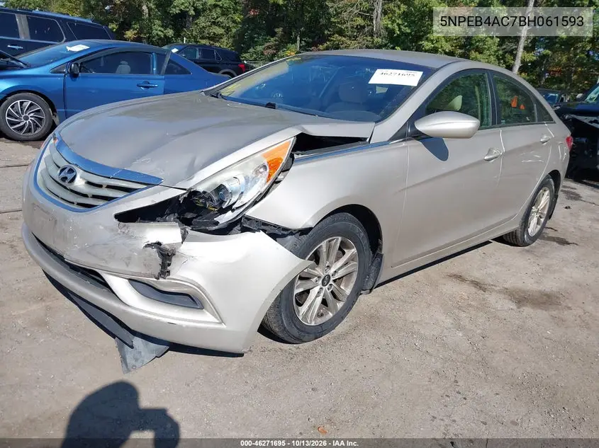 2011 HYUNDAI SONATA VIN 5NPEB4AC7BH061593 — фото 2