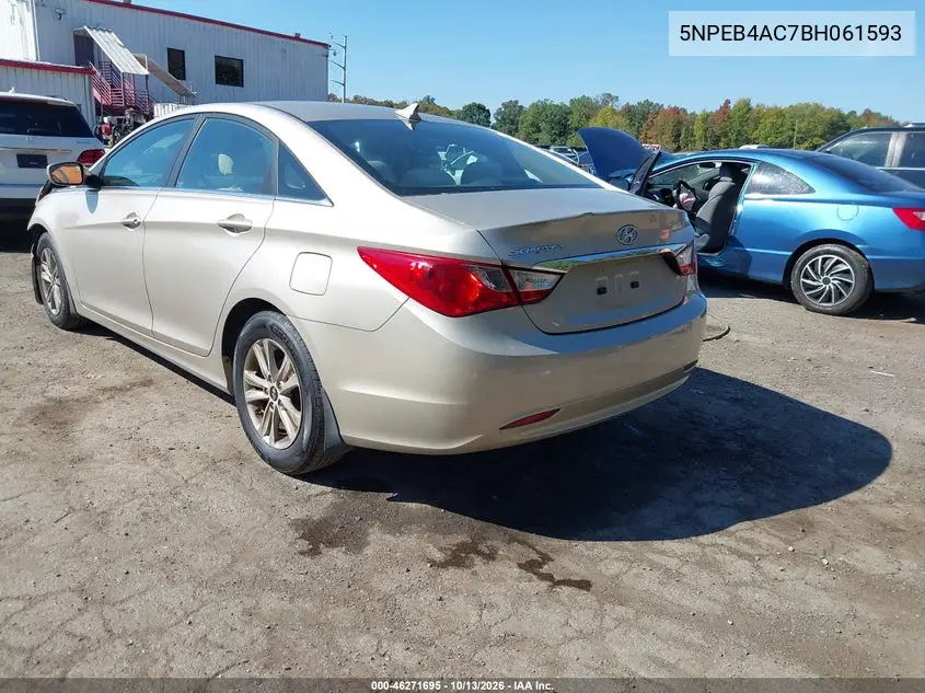 2011 HYUNDAI SONATA VIN 5NPEB4AC7BH061593 — фото 3