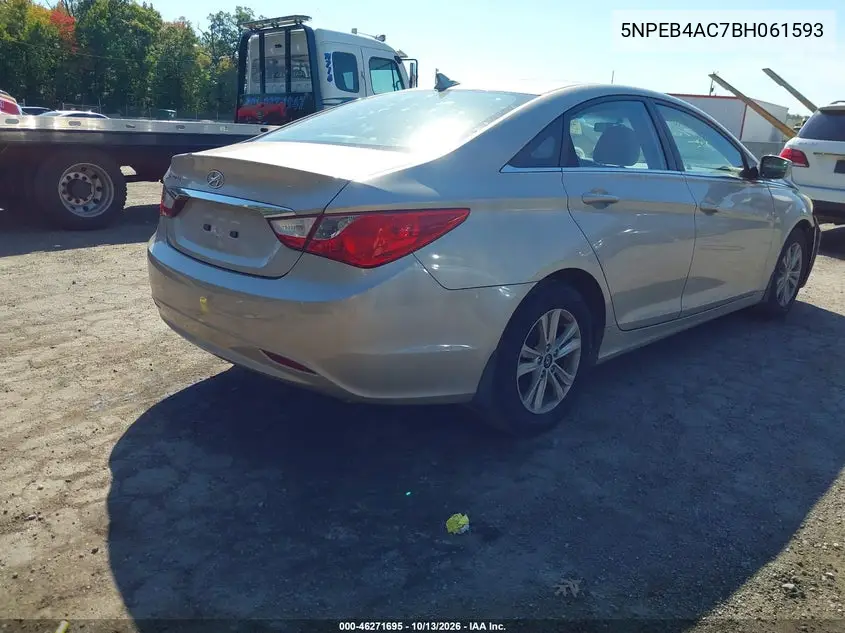 2011 HYUNDAI SONATA VIN 5NPEB4AC7BH061593 — фото 4