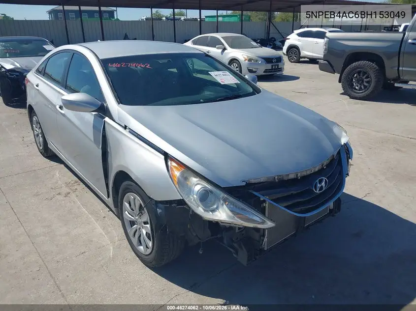 HYUNDAI SONATA 2011, VIN 5NPEB4AC6BH153049