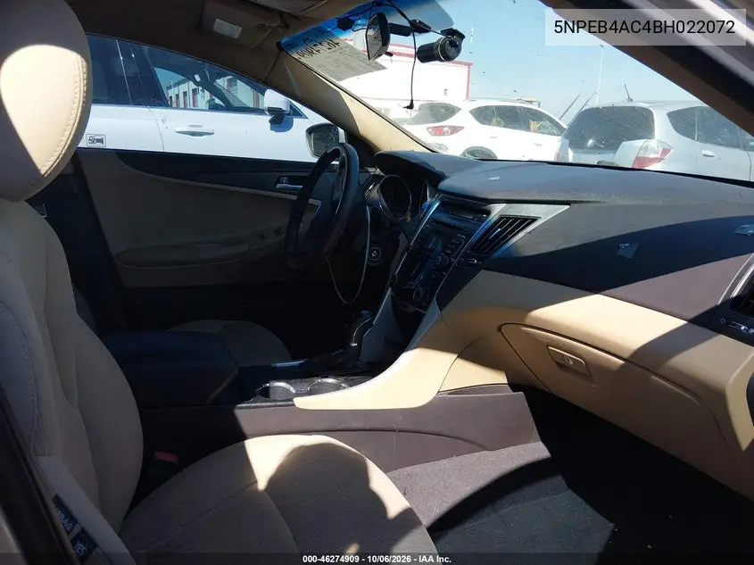 2011 HYUNDAI SONATA VIN 5NPEB4AC4BH022072 — фото 5
