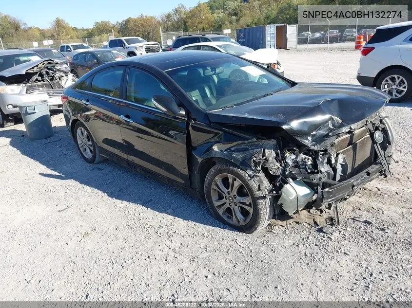 HYUNDAI SONATA 2011, VIN 5NPEC4AC0BH132274