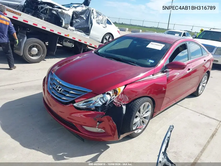 2011 HYUNDAI SONATA VIN 5NPEC4AB1BH316789 — фото 2