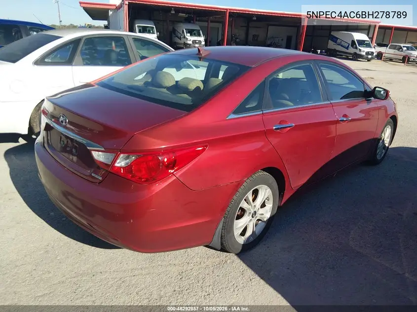 2011 HYUNDAI SONATA VIN 5NPEC4AC6BH278789 — фото 4