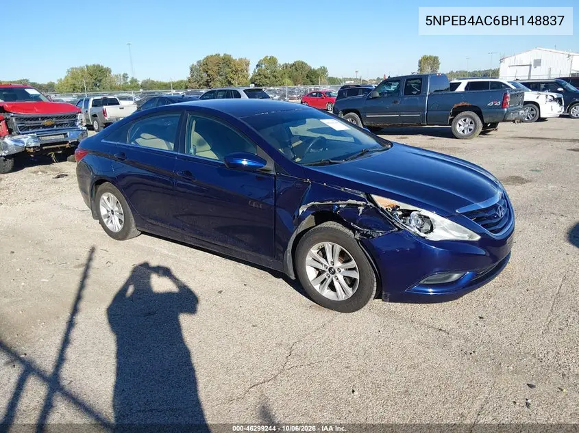 HYUNDAI SONATA 2011, VIN 5NPEB4AC6BH148837